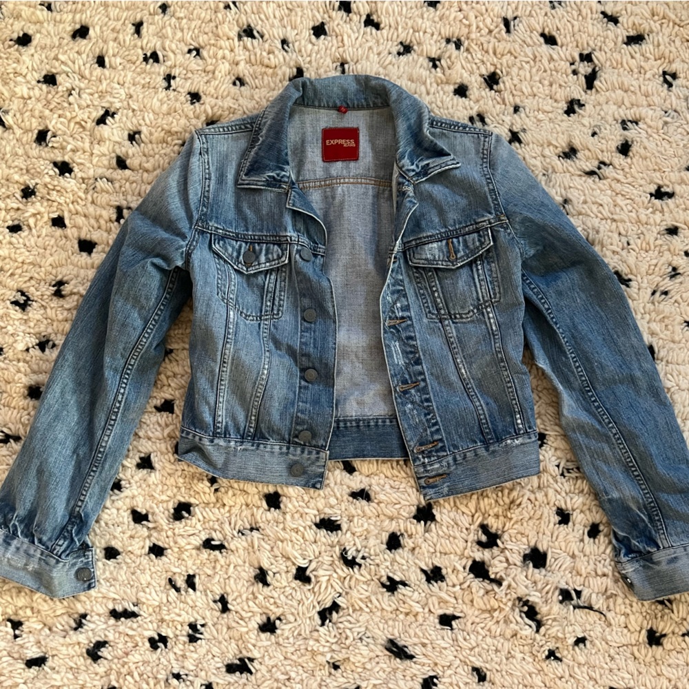 100% cotton denim jacket express